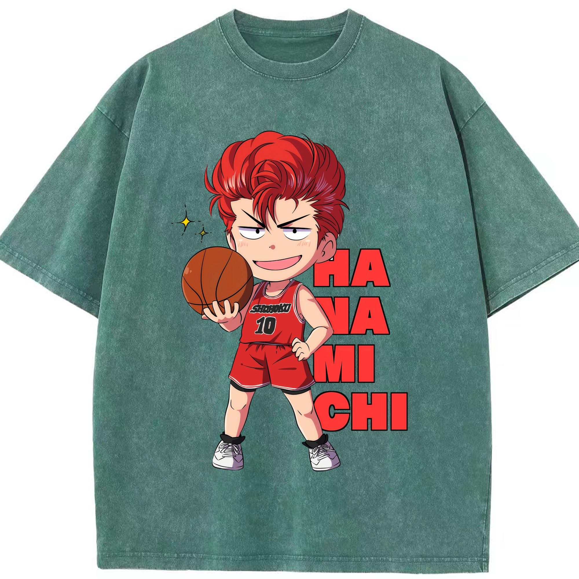 （画像用） SLAM DUNK／スラムダンク 綿100% ヴィンテージ風 半袖Tシャツ（フロントプリント）